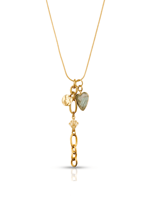 Heart Chain Mix Y-Necklace - Sunday Girl by Amy DiLamarraNecklaces