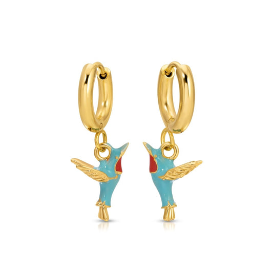 Hummingbird Mini Hoops - Sunday Girl by Amy DiLamarraDangle Earrings