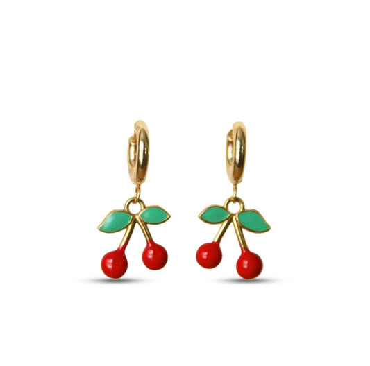 Mini Cherry Earrings - Sunday Girl by Amy DiLamarraDangle Earrings