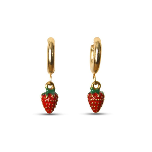 Mini Strawberry Earrings - Sunday Girl by Amy DiLamarra