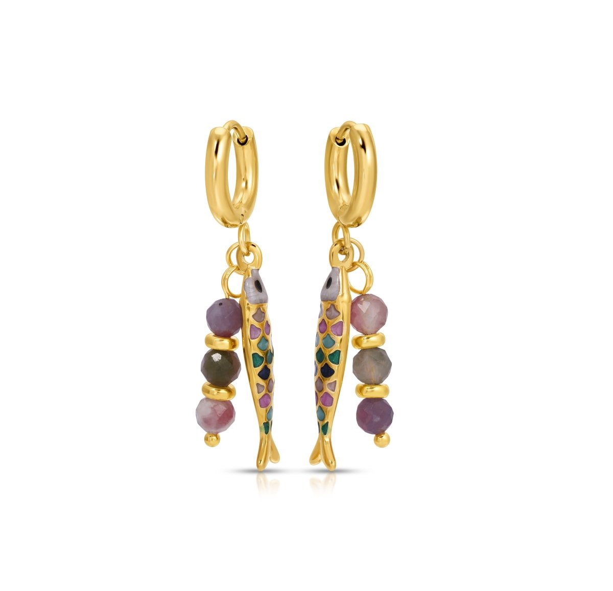 Multi Color Fish Earrings - Sunday Girl by Amy DiLamarraEarrings