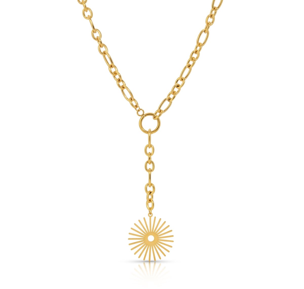 NK - 542 | Radial Sun Chunky Chain Y - Necklace - Sunday Girl by Amy DiLamarraNecklaces