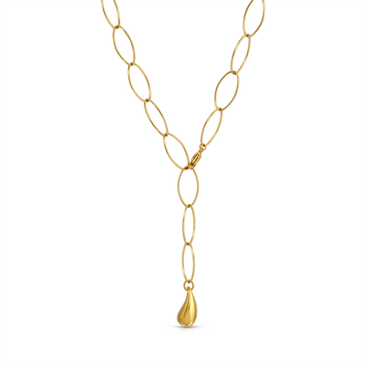NK - 640 | Lg Dew Drop on Oval Link Chain - Sunday Girl by Amy DiLamarraNecklace