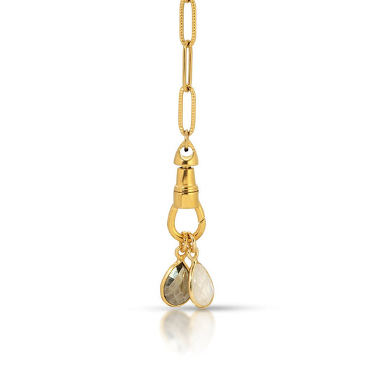 NK - 676 | Dual Gem Swivel Clasp Lariat - Sunday Girl by Amy DiLamarraNecklaces