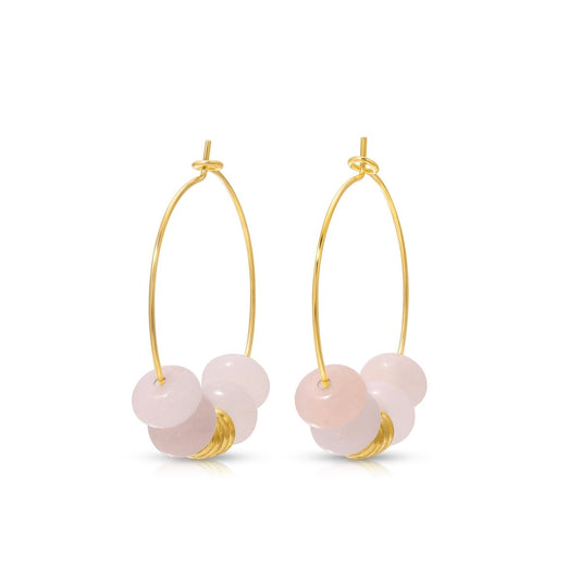Pink Aventurine Hoops - Sunday Girl by Amy DiLamarraEarrings