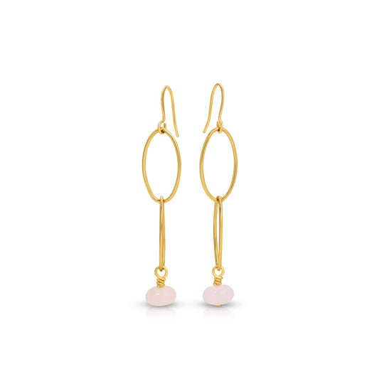 Pink Aventurine Link Dangle Earrings - Sunday Girl by Amy DiLamarraDangle Earrings