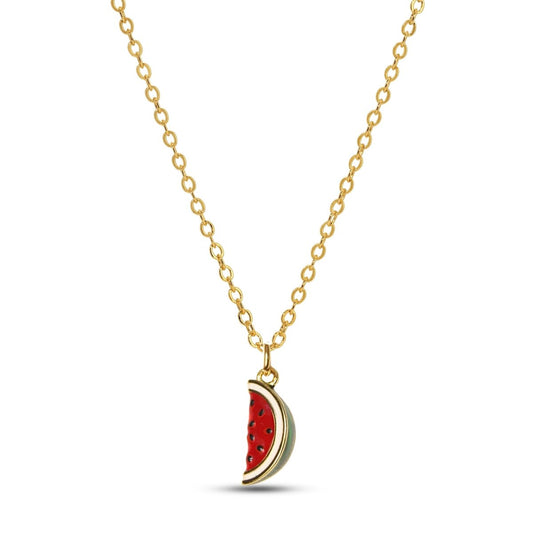 Watermelon Slice Pendant Necklace - Sunday Girl by Amy DiLamarraNecklace