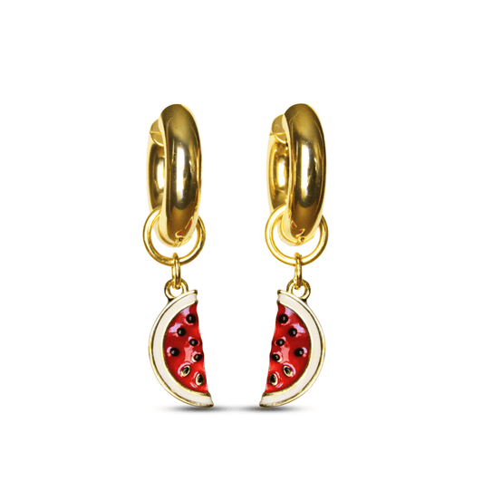 Watermelon Sugar Chunky Hoop Earrings - Sunday Girl by Amy DiLamarraEarrings