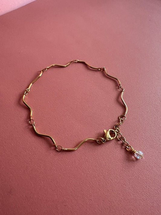 Wavy Chain Bracelet fade and tarnish free! - Sunday Girl by Amy DiLamarraBracelet