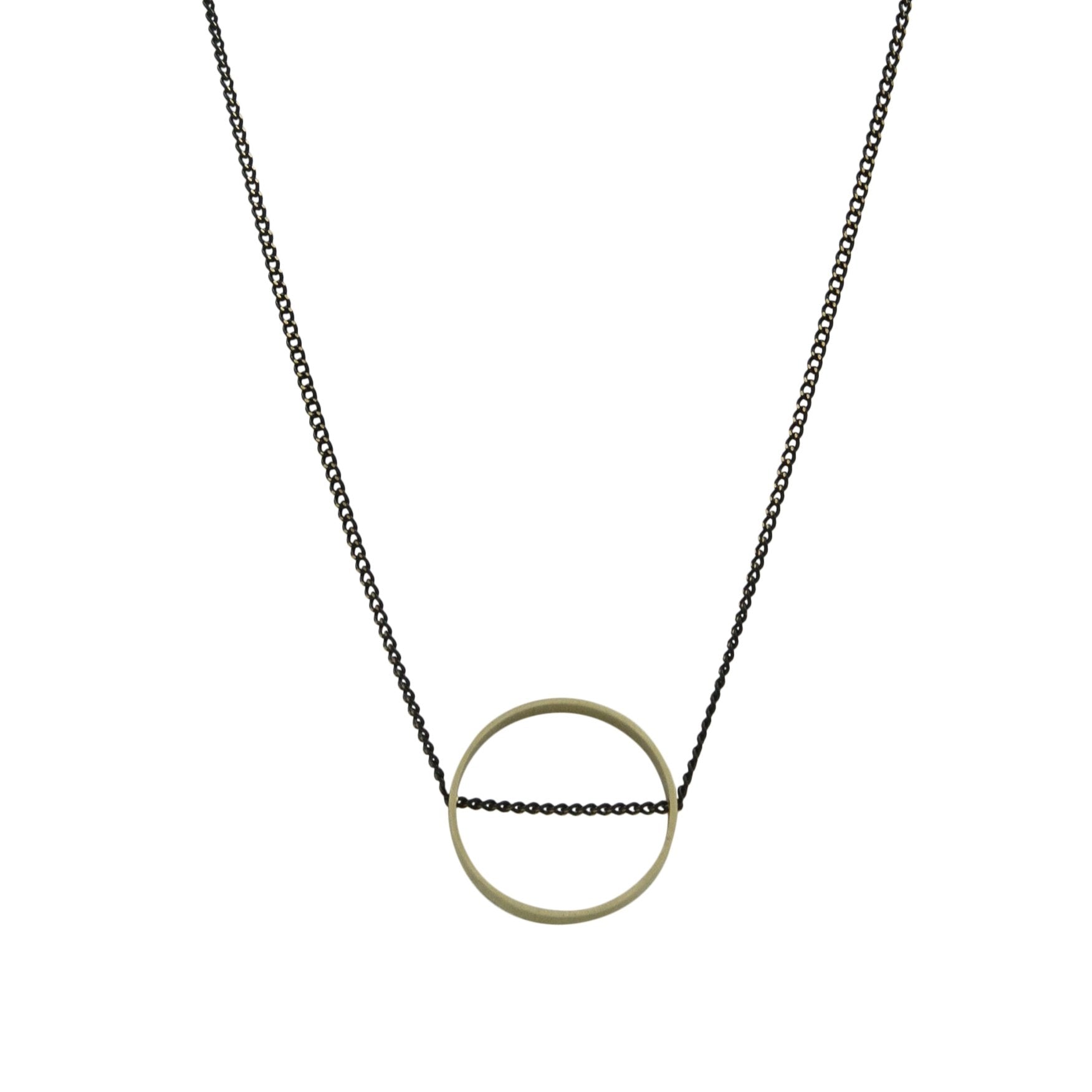 2 Tone Intersected Circle Necklace - Sunday Girl by Amy DiLamarraNecklace