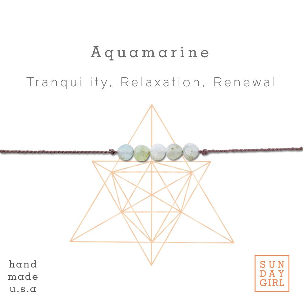 Crystal Intention Bracelet - Aquamarine - Sunday Girl by Amy DiLamarraBracelet