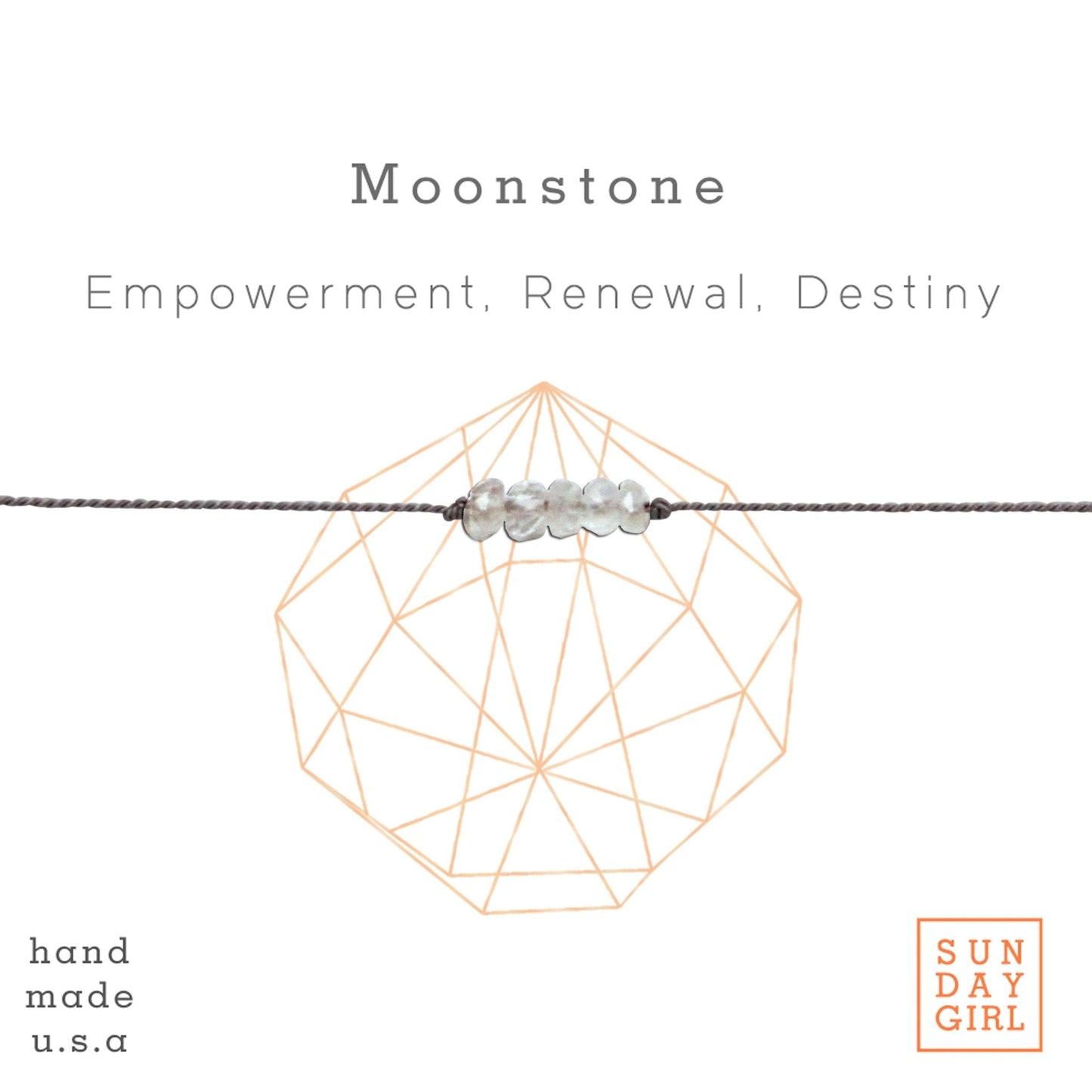 Crystal Intention Bracelet - Moonstone - Sunday Girl by Amy DiLamarraBracelet