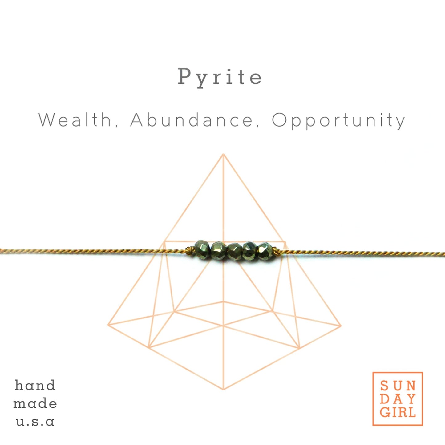 Crystal Intention Bracelet - Pyrite - Sunday Girl by Amy DiLamarraBracelet