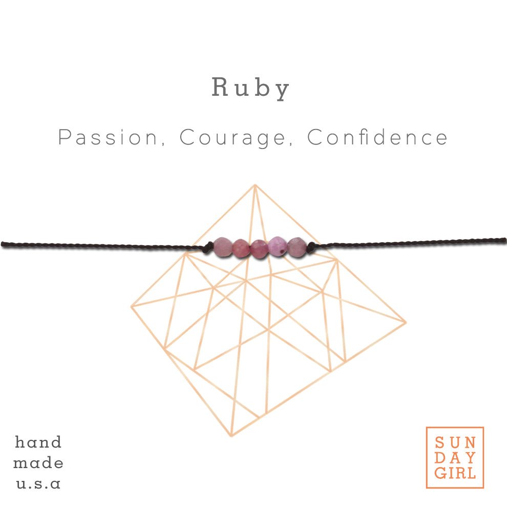 Crystal Intention Bracelet - Ruby - Sunday Girl by Amy DiLamarraBracelet