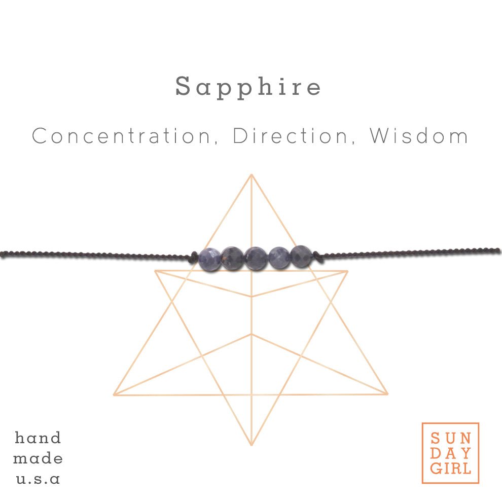 Crystal Intention Bracelet - Sapphire - Sunday Girl by Amy DiLamarraBracelet