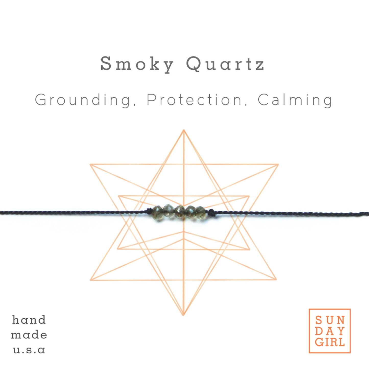 Crystal Intention Bracelet - Smoky Quartz - Sunday Girl by Amy DiLamarraBracelet