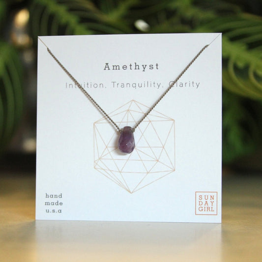 Crystal Intention Necklace - Amethyst - Sunday Girl by Amy DiLamarraNecklace