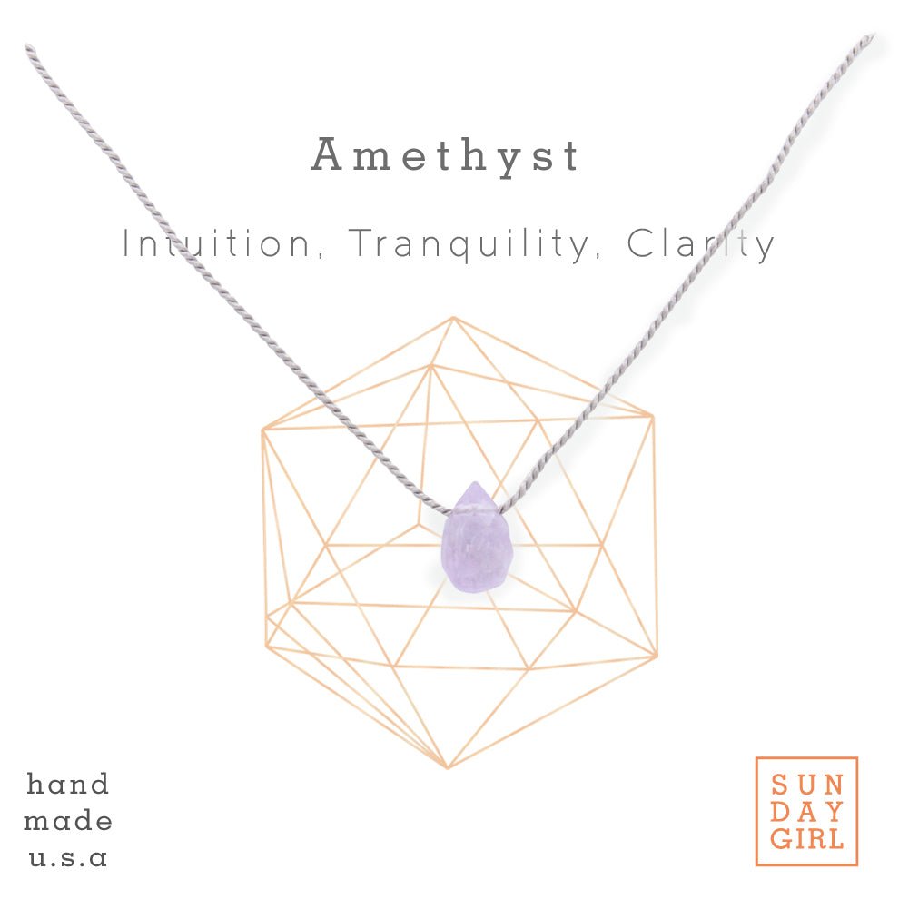 Crystal Intention Necklace - Amethyst - Sunday Girl by Amy DiLamarraNecklace