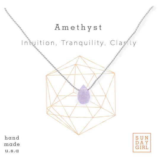 Crystal Intention Necklace - Amethyst - Sunday Girl by Amy DiLamarraNecklace