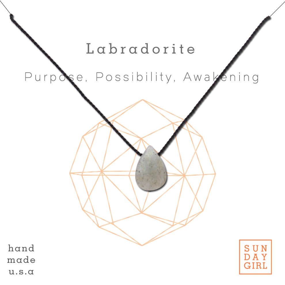 Crystal Intention Necklace - Labradorite - Sunday Girl by Amy DiLamarraNecklace
