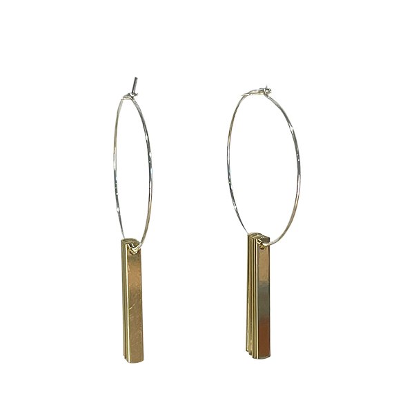 Drifter Hoops 2 tone Silver / Gold - Sunday Girl by Amy DiLamarraEarrings