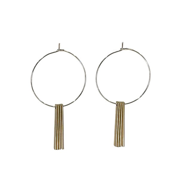 Drifter Hoops 2 tone Silver / Gold - Sunday Girl by Amy DiLamarraEarrings