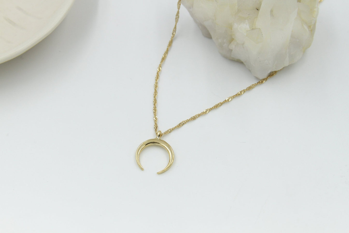 Galilea Crescent Moon Necklace - Sunday Girl by Amy DiLamarraNecklace