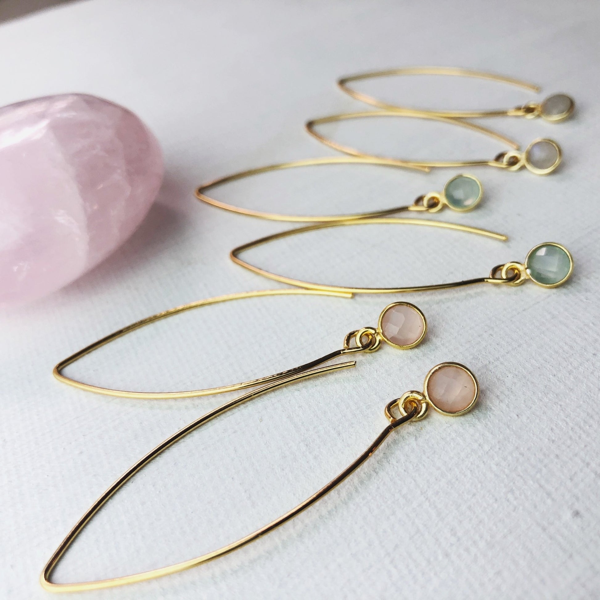 Gemstone Dangle Earrings - 8 colors available - Sunday Girl by Amy DiLamarraEarrings