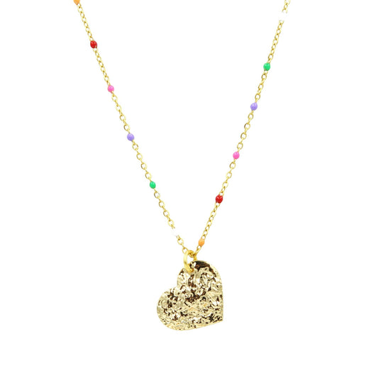 Heart Chakra Confetti Chain Necklace - Sunday Girl by Amy DiLamarraNecklace