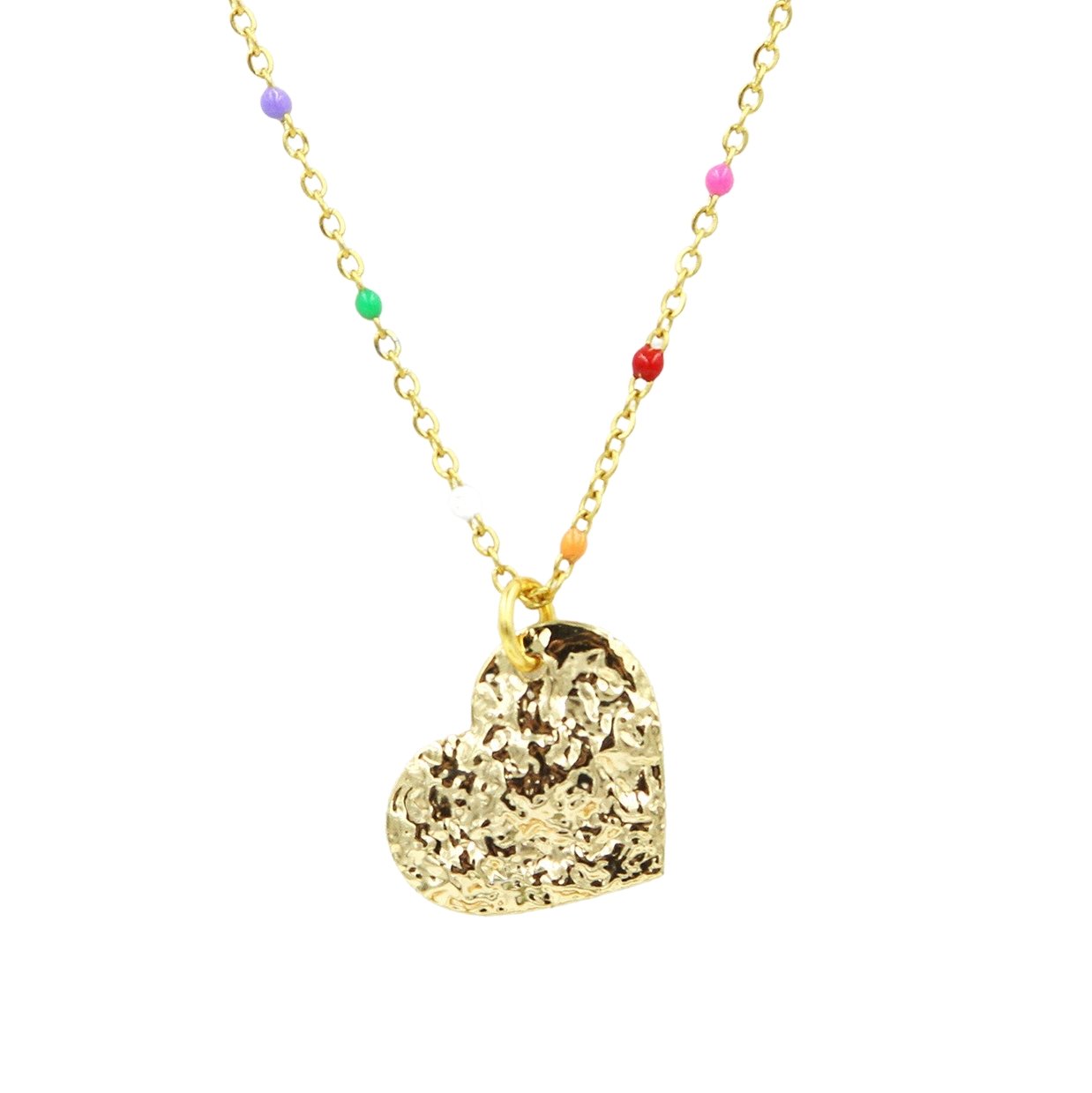 Heart Chakra Confetti Chain Necklace - Sunday Girl by Amy DiLamarraNecklace