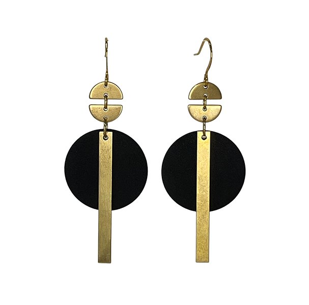 Kelli 2 tone geo earrings - Sunday Girl by Amy DiLamarraEarrings