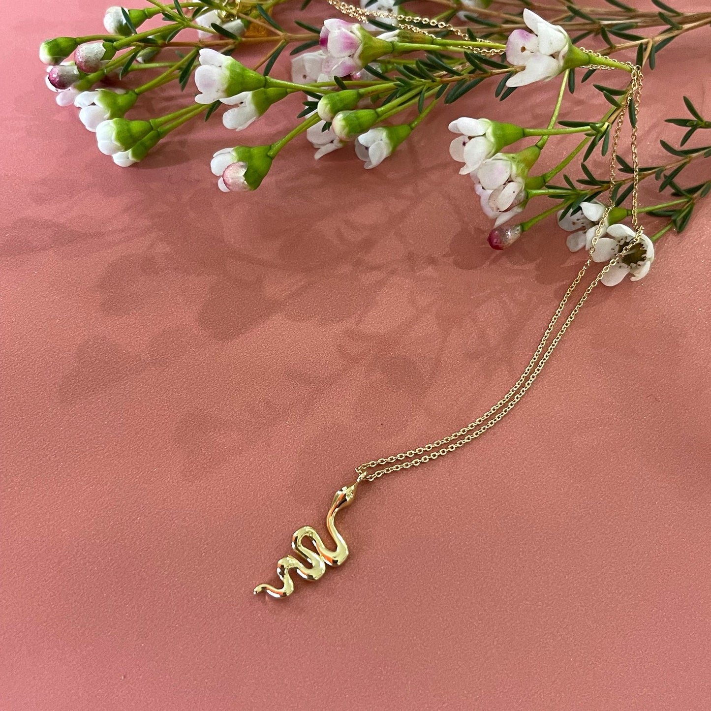 Mini Gold Serpent Necklace - Sunday Girl by Amy DiLamarraNecklace