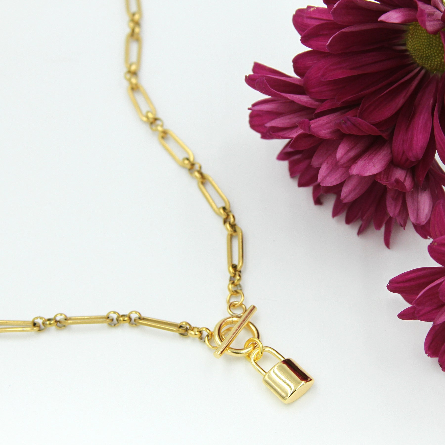 Nolita Padlock Figaro Chain Toggle Necklace - Sunday Girl by Amy DiLamarraNecklaces