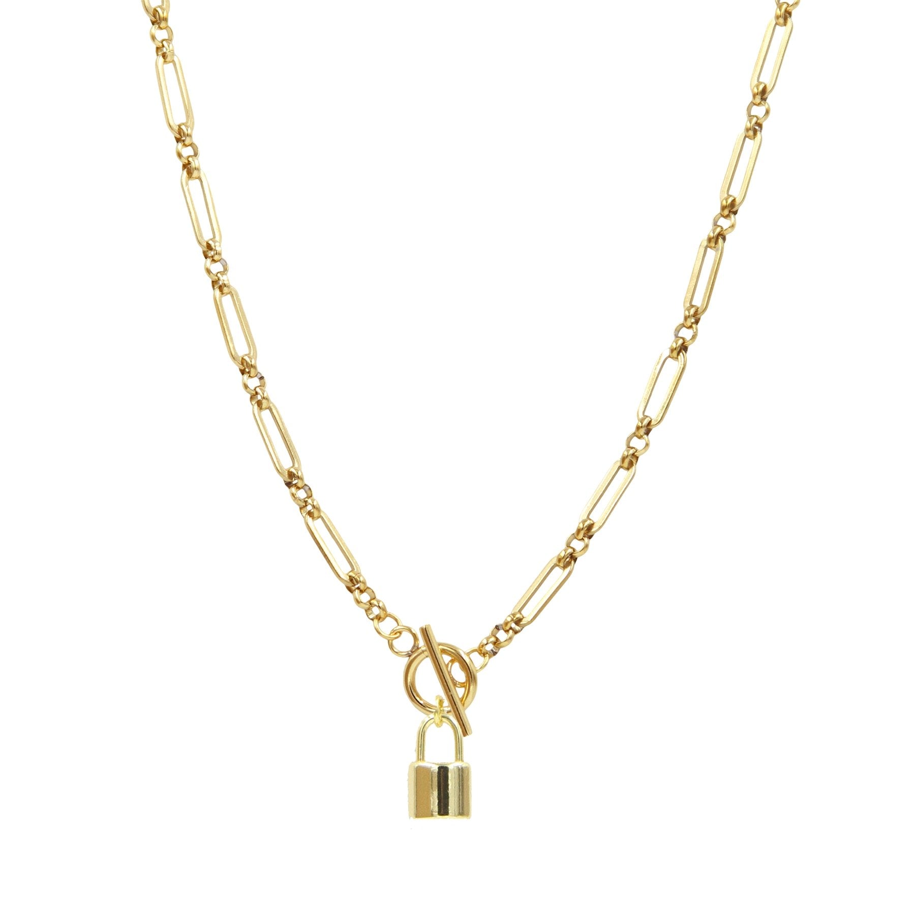 Nolita Padlock Figaro Chain Toggle Necklace - Sunday Girl by Amy DiLamarraNecklaces