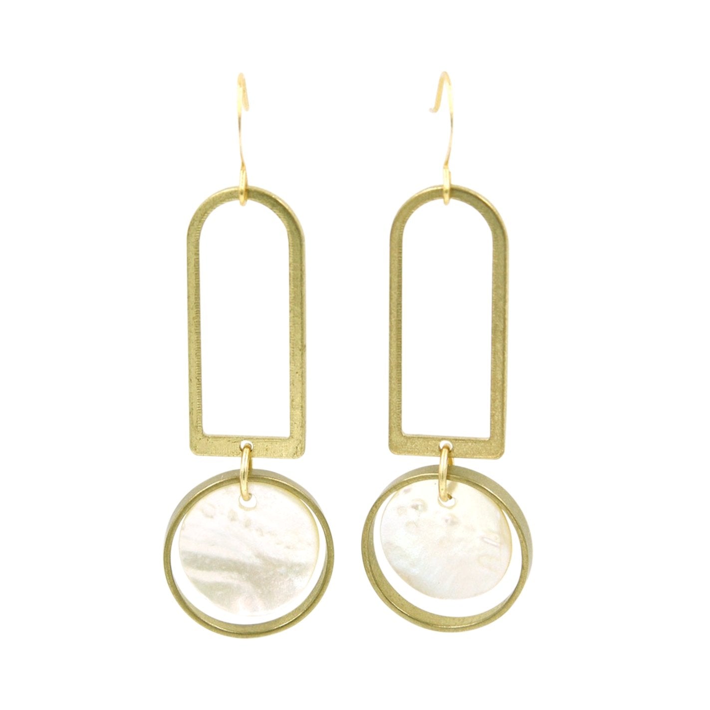 Oceane Geometric Shell Earrings - Sunday Girl by Amy DiLamarraEarrings