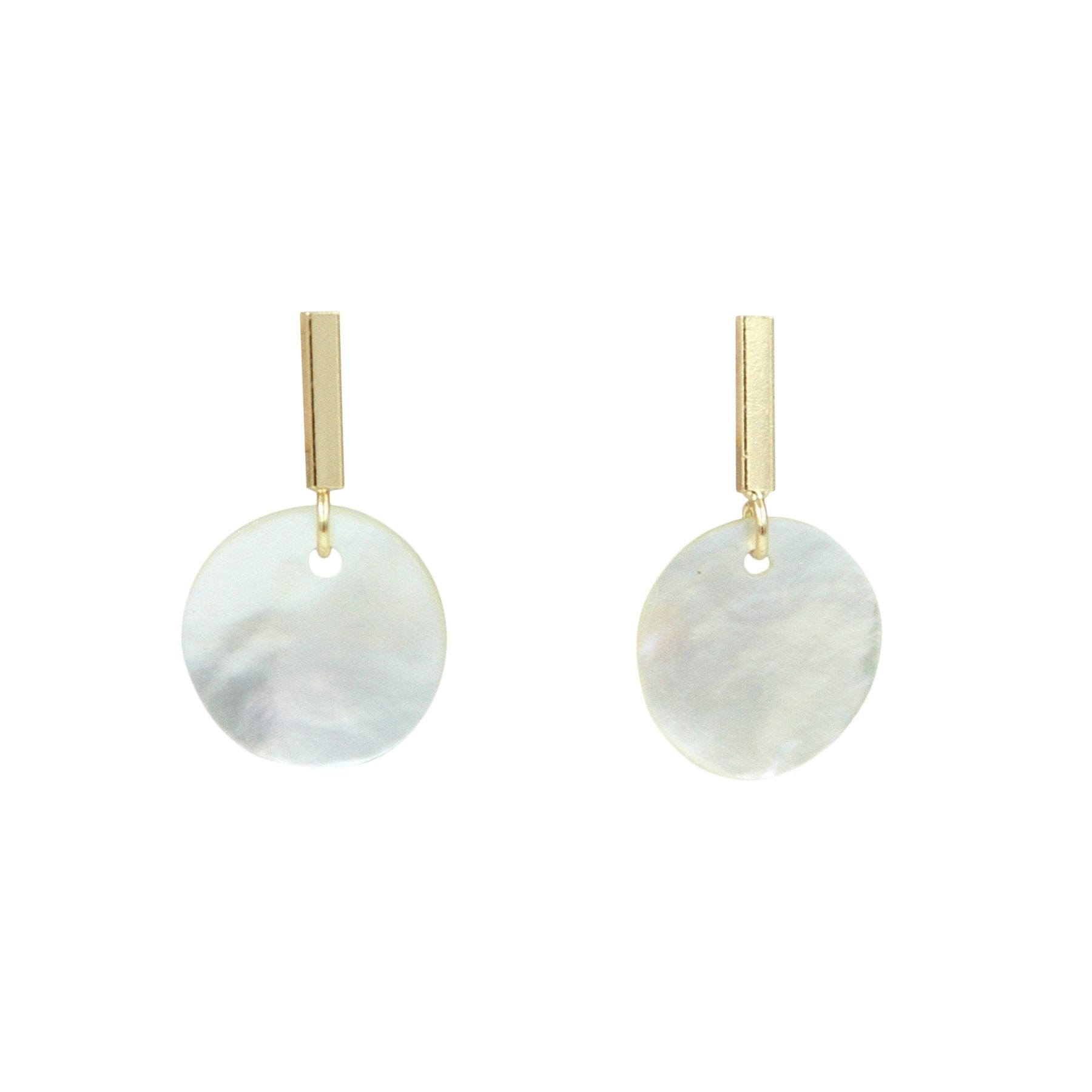 Ona Minimalist Geo Earrings Shell - Sunday Girl by Amy DiLamarraEarrings