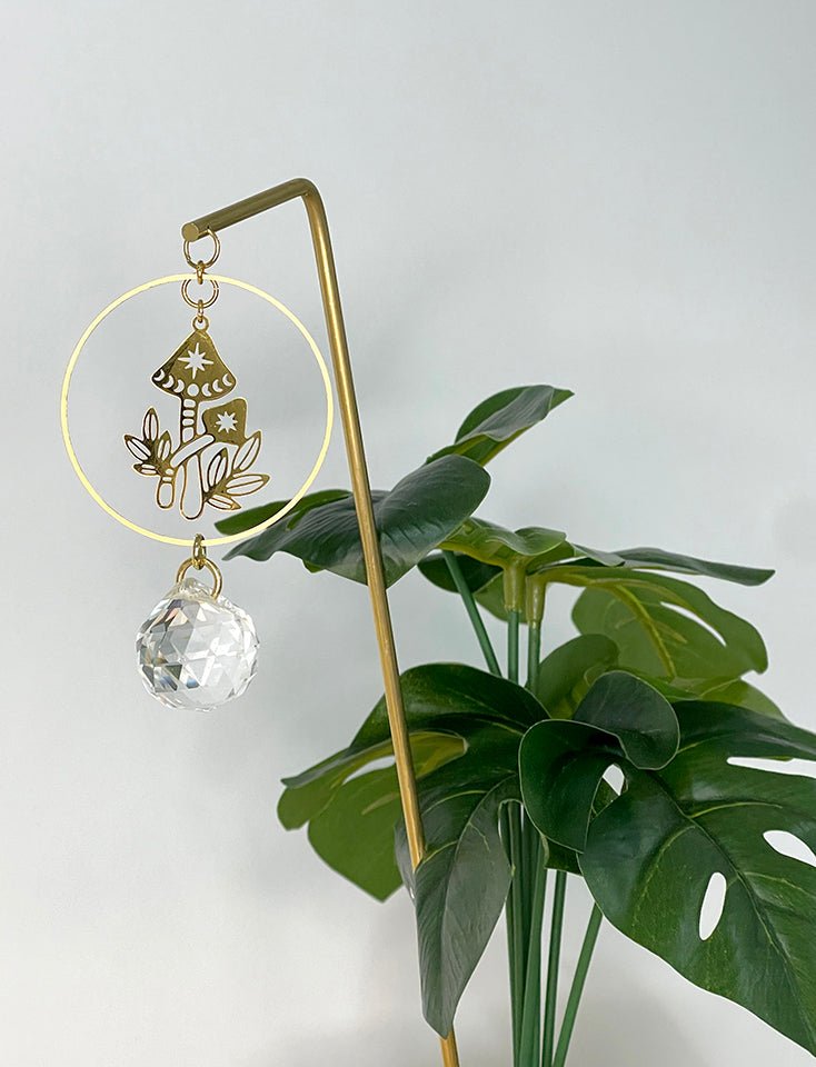 Plant Stick Shroomies with Suncatcher Crystal - Sunday Girl by Amy DiLamarraSuncatcher