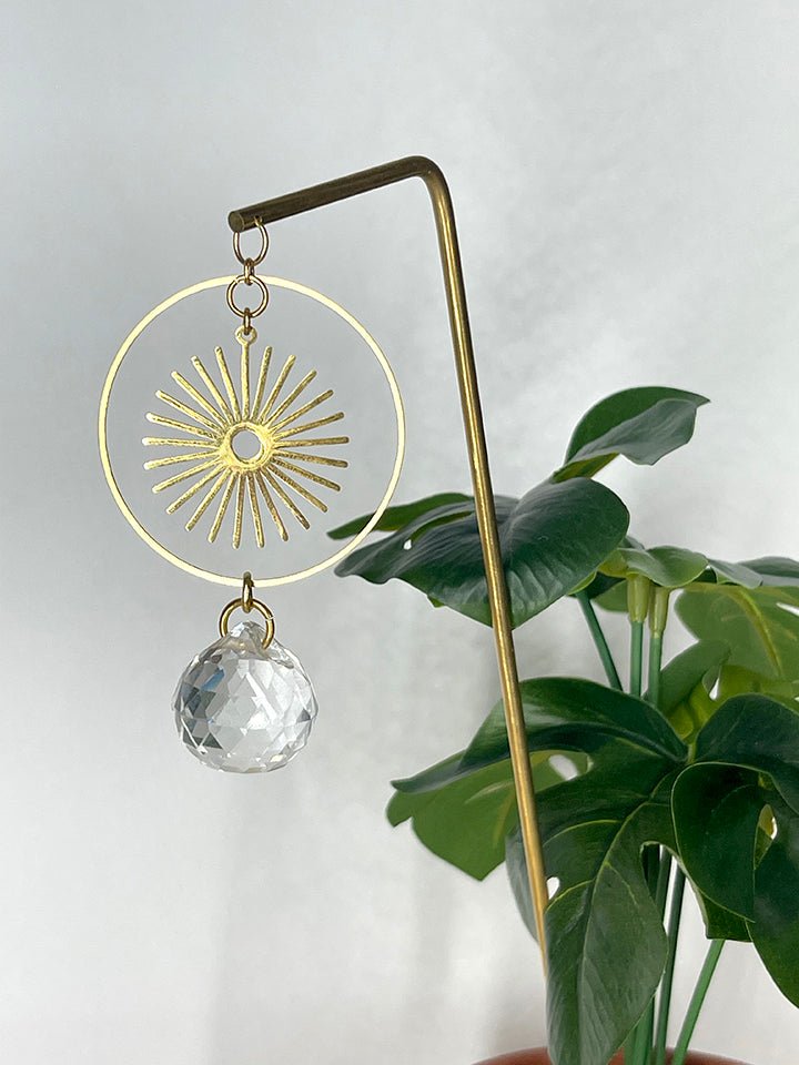 Plant Stick Sunburst Radial with Suncatcher Crystal - Sunday Girl by Amy DiLamarraSuncatcher