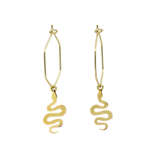 Snake Hexagon Hoop Earrings - Sunday Girl by Amy DiLamarraEarrings