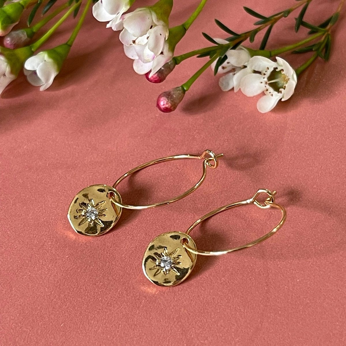 Twinkle and Shine CZ Hoop Earrings - Sunday Girl by Amy DiLamarraEarrings